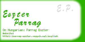 eszter parrag business card